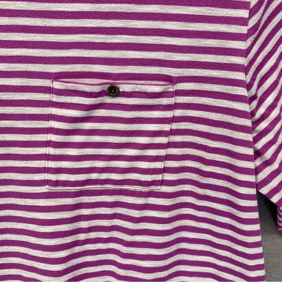 Faded Glory Long Sleeve Striped Top Purple & White Size | 1X(16W) - Picture 5 of 11